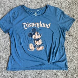 GUC Official Disneyland Park Blue & Rose Gold Mickey Shirt size XL